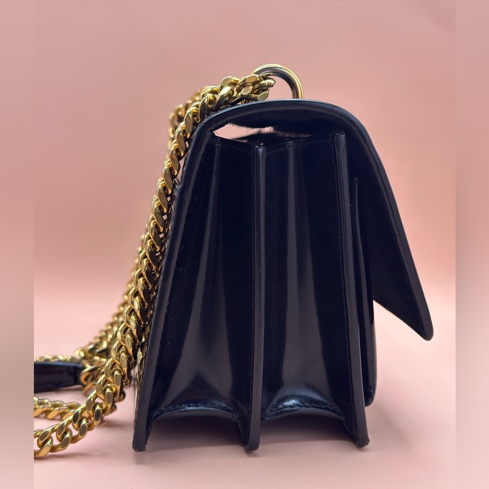 Black Sunset Patent Leather Shoulder Bag Saint Laurent - Picture 4 of 9